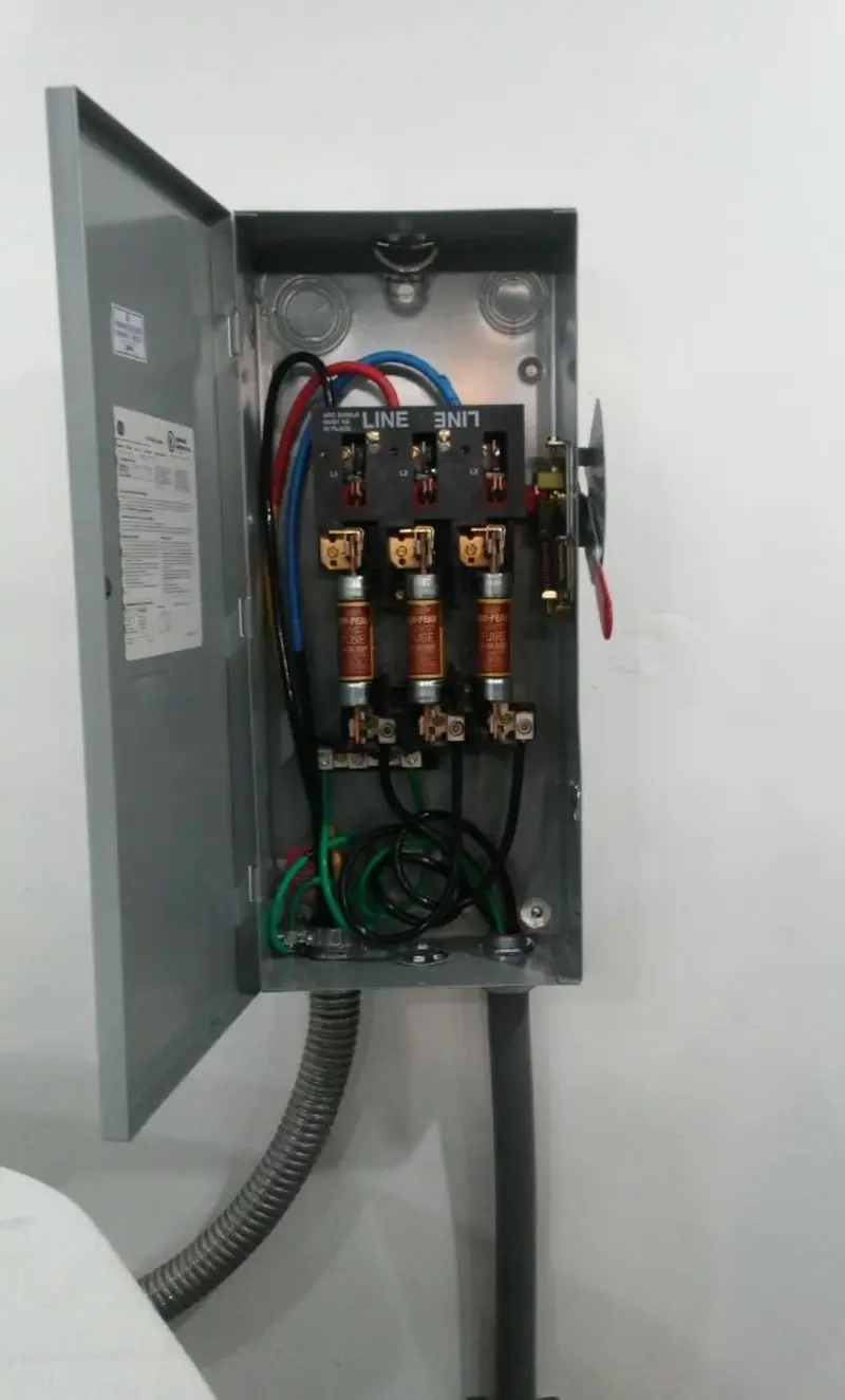 Three-phase disconnect switch installed for Electrical Wiring & Rewiring in West Monroe